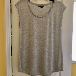 VINCE Light Gray Sleeveless Top L
